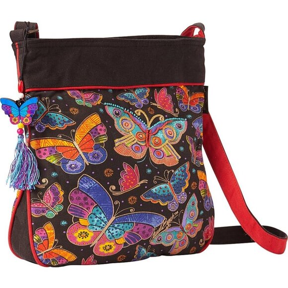 Laurel Burch LB6133 Butterflies Crossbody Bag NWT - Picture 3 of 4